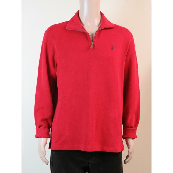 Ralph Lauren Other - NWT RALPH LAUREN POLO RED COTTON LONG SLEEVE ESTATE RIB QUARTER ZIP PULLOVER XL